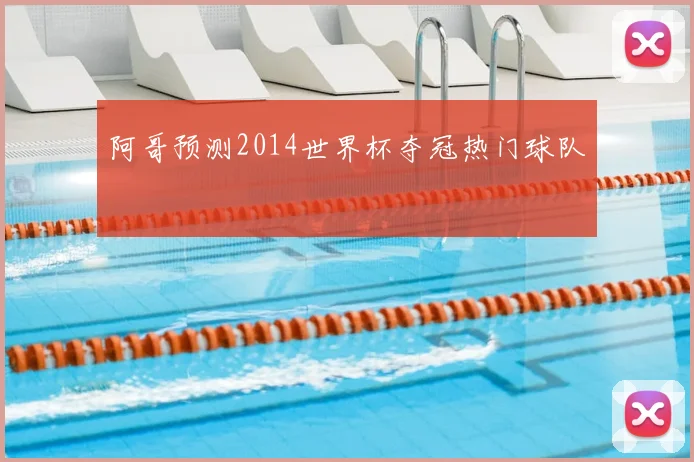 阿哥预测2014世界杯夺冠热门球队